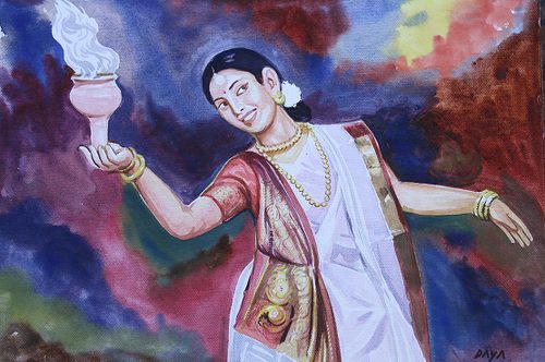 Dancing lady painting by Daya